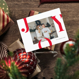 Weihnachtsfamilie Foto | Red Joy Postcard Postkarte