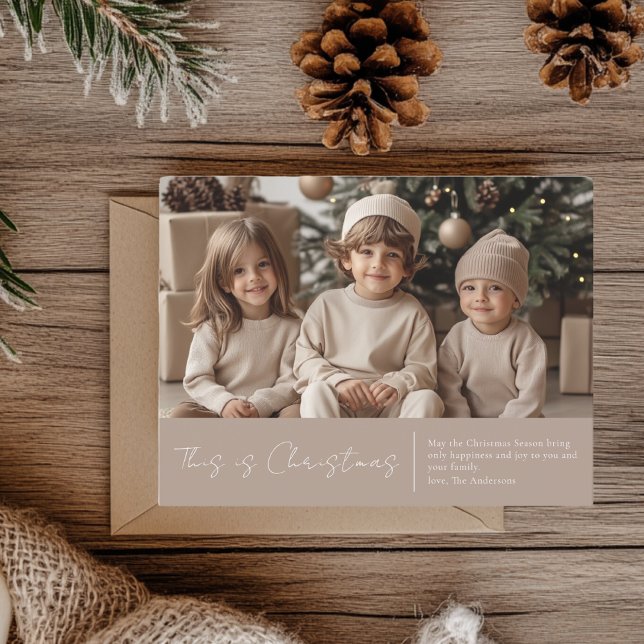 Weihnachtsfamilie Foto | Red Joy Postcard Postkarte (Von Creator hochgeladen)