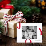 Weihnachtsfamilie Foto | Red Joy Postkarte<br><div class="desc">Weihnachtsfamilie Foto | Red Joy</div>