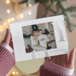 Weihnachtsfamilie Foto | Silver Joy Postcard Folien Feiertagspostkarte<br><div class="desc">Weihnachtsfamilie Foto | Silver Joy Postcard</div>