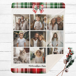 Weihnachtsfamilie Foto Vintag Classic Rustikal Sherpadecke
