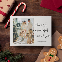 Weihnachtsfamilie Foto | Wunderbarer Urlaub Postkarte