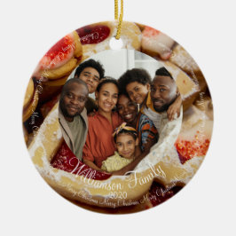 Weihnachtsfamilie Foto Zucker Kochgeschmack Keramik Ornament