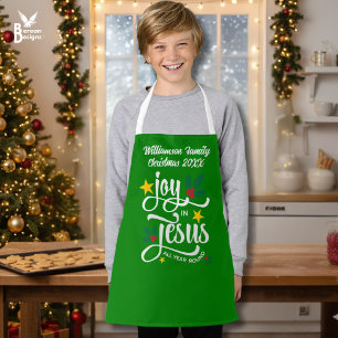 Weihnachtsfamilie FREUDE IN JESUS Benutzerdefinier Schürze