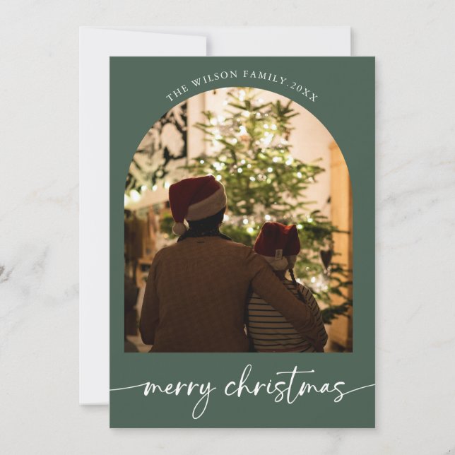 Weihnachtsfamilie Frohe Weihnachtskarte Feiertagskarte (Vorderseite)