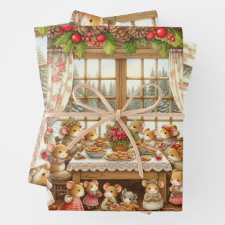 Weihnachtsfamilie Geschenkpapier Set