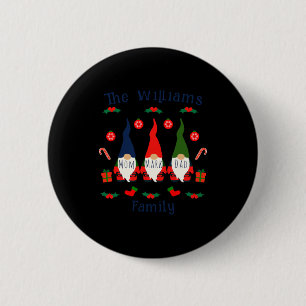 Weihnachtsfamilie Gnome Cute und lustige T-Shirts Button