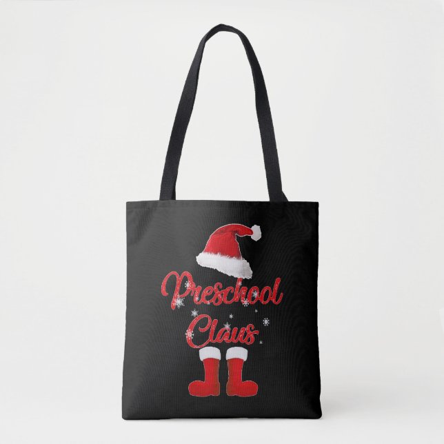 Weihnachtsfamilie im Vorschulalter passend Tasche (Vorderseite)
