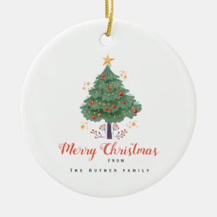 Weihnachtsfamilie Keramik Ornament