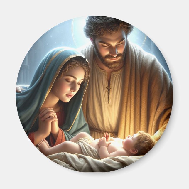Weihnachtsfamilie Magnet (Vorne)