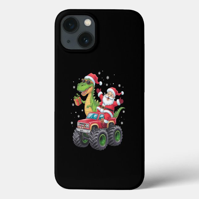 Weihnachtsfamilie Matching Santa Truck Dinosaur Case-Mate iPhone Hülle (Rückseite)