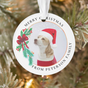Weihnachtsfamilie Name Foto Ornament