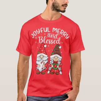 Weihnachtsfamilie Pajamas Karo Roter karierter Wei T-Shirt