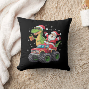 Weihnachtsfamilie passend Santa LKW Dinosaurier Kissen
