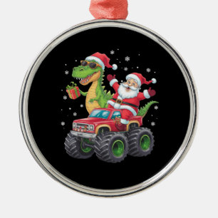 Weihnachtsfamilie passend zum Santa Truck Dinosaur Ornament Aus Metall