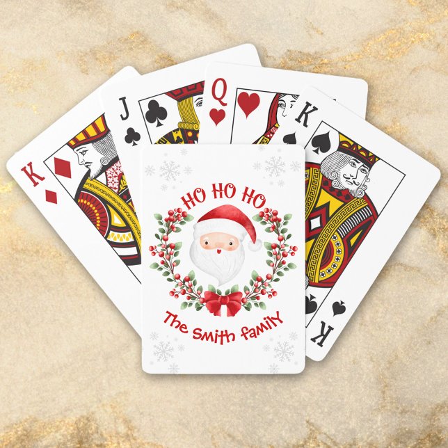 Weihnachtsfamilie Weihnachten Name Spielkarten (Santa Claus Christmas Family Name Playing Cards)