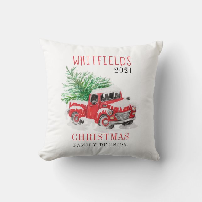 Weihnachtsfamilie Wiedersehen Custom Kissen (Vorderseite)