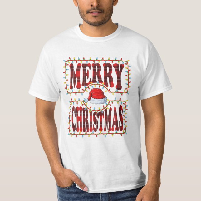 Weihnachtsfamilie Xmas Pajama T-Shirt (Vorderseite)