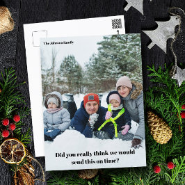 Weihnachtsfamilie Zögern Belagert Postkarte