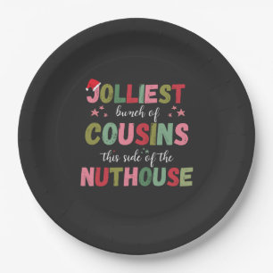 Weihnachtsfamilien-Cousin-Treffen passend Pappteller