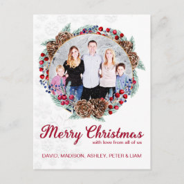 Weihnachtsfamilien-Foto Feiertagspostkarte