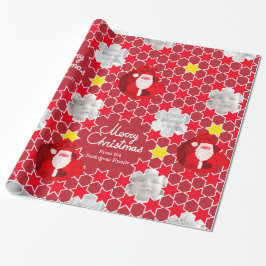 Weihnachtsfamilien-Foto Geschenkpapier