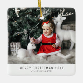 Weihnachtsfamilien Foto Kinderbild Urlaub Keepake Keramikornament