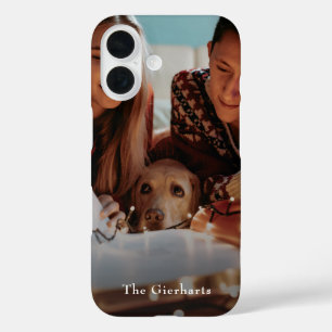 Weihnachtsfamilien Foto Personalisiert Urlaub iPhone 16 Hülle
