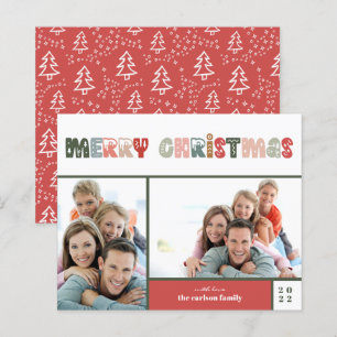 Weihnachtsfamilienfoto-Collage Weihnachtskarte