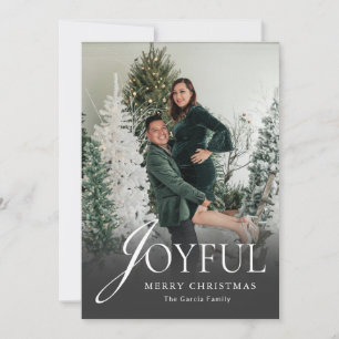 Weihnachtsfamilienfoto Elegant Feiertagskarte