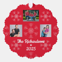 Weihnachtsfamilienfoto-Ornament