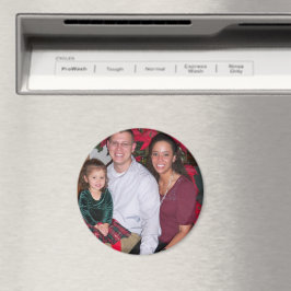 Weihnachtsfamilienfoto-Vorlage Rundfunk-Kühlschran Magnet