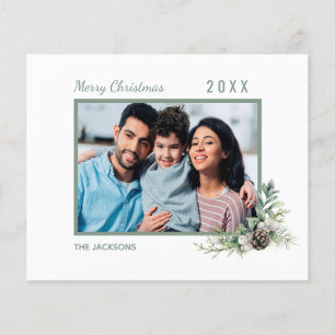 Weihnachtsfamilienfoto weißer Kegel modern günstig Flyer