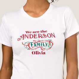 Weihnachtsfamiliengruppe personalisiert T-Shirt
