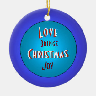Weihnachtsfamilienornament mit Botschaften Keramik Ornament