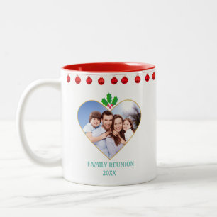 Weihnachtsfamilientreffen, Herz & Holly Berry Zweifarbige Tasse