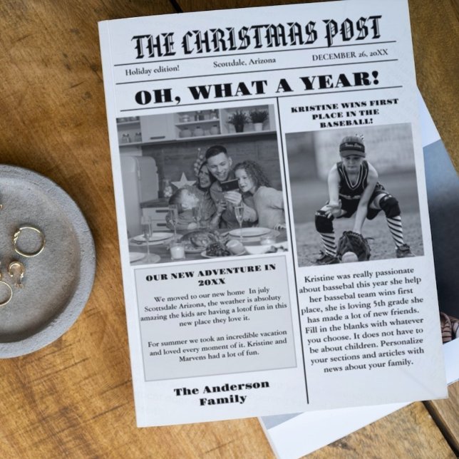 Weihnachtsfamilienzeitung + Jahr im Foto Einladung (Von Creator hochgeladen)