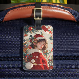 Weihnachtsfantasie: Feierliche romantische Gepäckm Gepäckanhänger