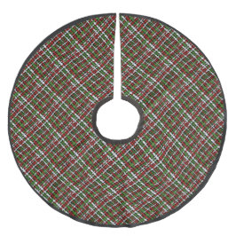 Weihnachtsfarbe Diagonal Woven Graphic Burlap Polyester Weihnachtsbaumdecke