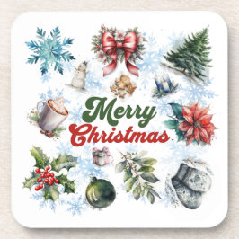 Weihnachtsfarbe Getränkeuntersetzer