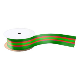 Weihnachtsfarbe grün gestreift satinband
