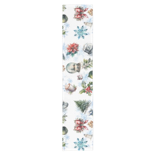 Weihnachtsfarbe Kurzer Tischläufer (Vorderseite)