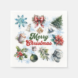 Weihnachtsfarbe Serviette