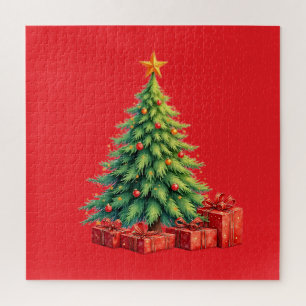 Weihnachtsfarben, dekorierter Weihnachtsbaum,