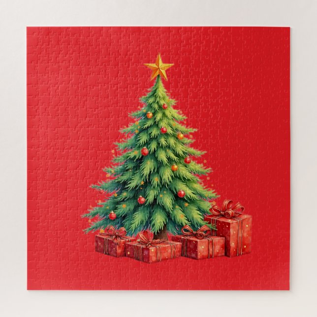 Weihnachtsfarben, dekorierter Weihnachtsbaum, (Vertikal)