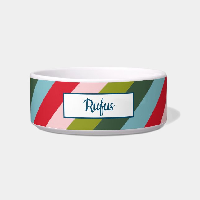 Weihnachtsfarben Dog Cat Pet Wasser Napf (Vorderseite)