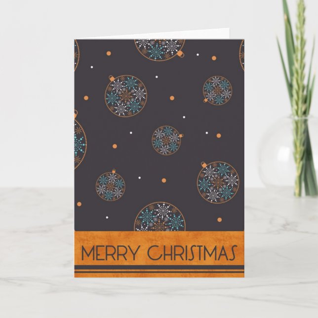 Weihnachtsfarben Feiertagskarte (Vorderseite)