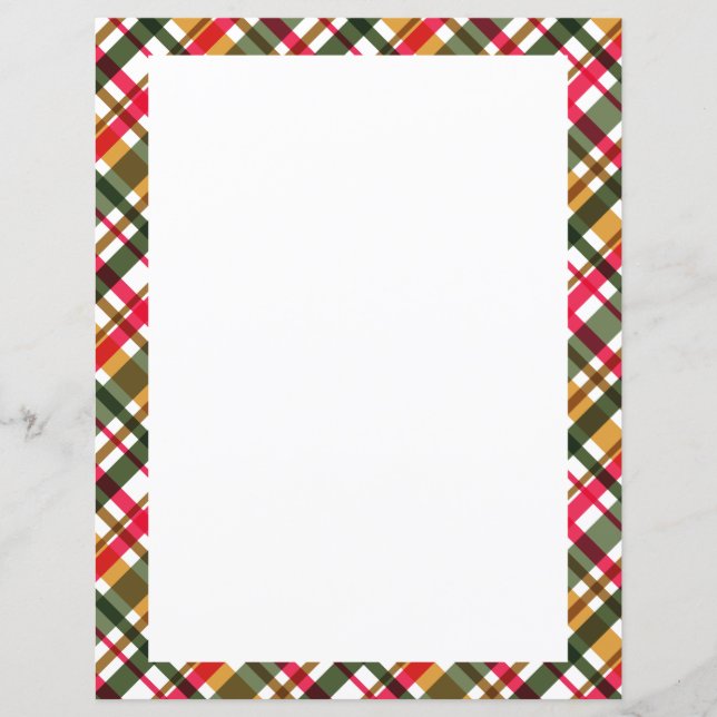 Weihnachtsfarben Kariert Blank (Vorderseite)