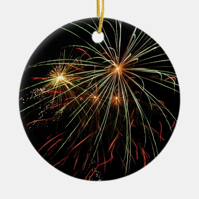 Weihnachtsfarben Keramik Ornament (Vorne)