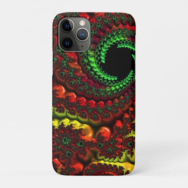 Weihnachtsfarben Mandelbrot Case-Mate iPhone Hülle (Rückseite)